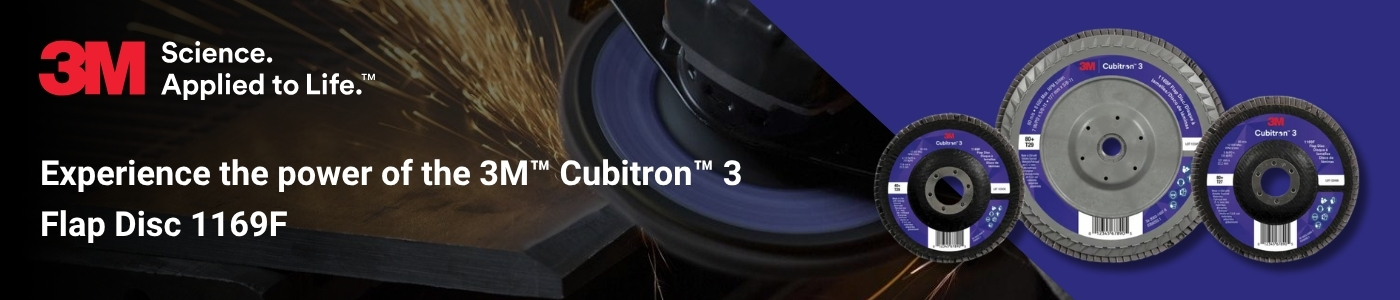 Experience the power of the 3M™ Cubitron™ 3 Flap Disc 1169F.