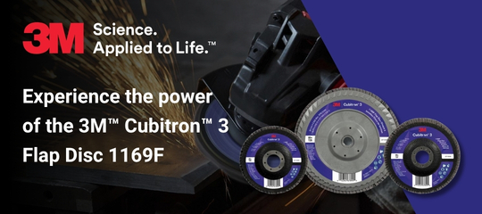 Experience the power of the 3M™ Cubitron™ 3 Flap Disc 1169F.